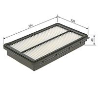 BOSCH Air Filter Fits MAZDA Rx-8 03-12 F026400362