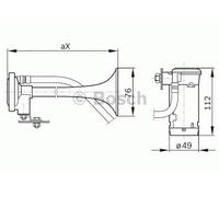 BOSCH AIR HORN (HGV) - 0328006002