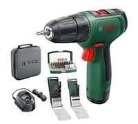 Bosch Akkuschrauber EasyDrill 1200 (2.0 Ah Akku, 12-Volt-System, Bohr- und Schraubendreher-Sets, im Softbag) - Amazon Edition