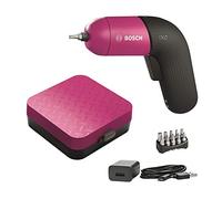 Bosch Akkuschrauber IXO (6. Generation, pink, integrierter Akku mit Mikro-USB-Lader, variable Drehzahlregelung, in Aufbewahrungsbox)