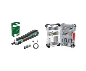 Bosch Akkuschrauber PushDrive Starter Set + 43x Extra Hard Screwdriver Bit Set, 43-Piece (197 x 110.5 mm, Professional Accessories Screwdriver, Drill)