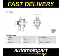 Bosch Alternator 0986049141 1229424 1450644 2542736 3S5T10300AA 3S5T10300AB
