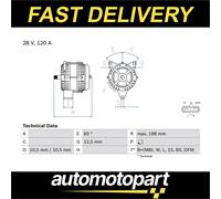 Bosch Alternator 0986082930 51261017314 Premium OE Quality Part