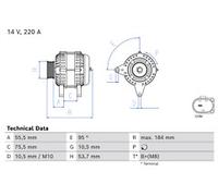 BOSCH 0 986 086 670 Alternator