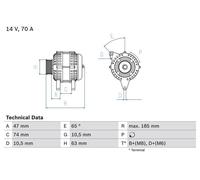 BOSCH 0 986 039 220 Alternator