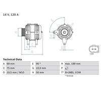 BOSCH 0 986 046 170 Alternator
