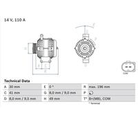 BOSCH 0 986 046 130 Alternator