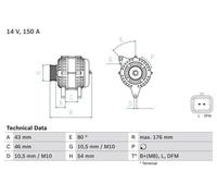 BOSCH 0 986 047 360 Alternator