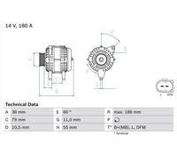 BOSCH 0 986 084 140 Alternator