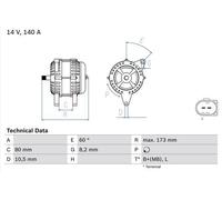 BOSCH 0 986 049 950 Alternator