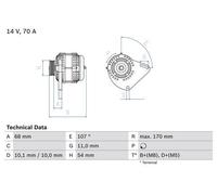 BOSCH 0 986 080 560 Alternator
