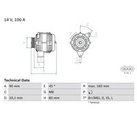 BOSCH Alternator for Lexus IS200 1GFE 2.0 Litre (04/1999-04/2005) Genuine