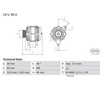 BOSCH Alternator for Mitsubishi L200 4D56T 2.5 Litre (04/2010-04/2015) Genuine