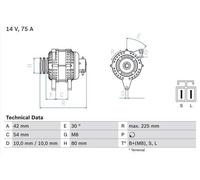 BOSCH 0 986 042 291 Alternator