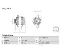 BOSCH 0 986 047 910 Alternator