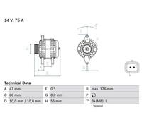 BOSCH 0 986 042 191 Alternator