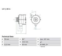 Bosch Alternator - Saab 9000 2.0 B204I (1993-1994) - 0 986 034 120 / 8545741