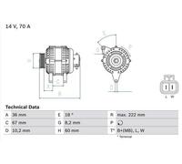 BOSCH 0 986 043 101 Alternator