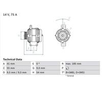 Bosch Alternator 0986048781 – Fits Alfa Romeo MiTo, Fiat Doblo/Linea, Opel/Vauxhall