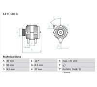 BOSCH 0 986 040 370 Alternator