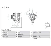 Bosch Alternator 0 986 048 400 – Fits Volvo XC70/V70/V60 (2.4D 07–16, 2.5 B5254T12 2015)