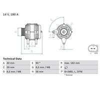BOSCH 0 986 045 340 Alternator