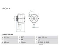 BOSCH 0 986 034 150 Alternator