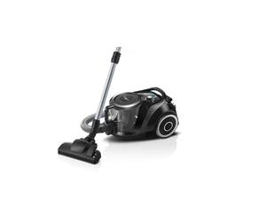 Bosch Bagless Series 6 BGC41XSIL, Floor Vacuum Cleaner, Ideal for Allergy Sufferers, Hygiene Filter, for Parquet, Carpet, Tiles, Crevice Nozzle, Extra Quiet (68 dB), Long Cable, 700 W, Black