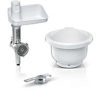 Bosch BakingSensation MUZS2BS Accessory Set, Meat Grinder, Plastic Bowl, Pastry Attachment, Stainless Steel Hole Disc, 4 Pastry Variations, Suitable for MUM Series 2 Food Processor