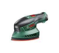 Bosch Battery-Operated Multi-Sander with Charger Adapter for Dust Extraction, 3 Sanding Sheets and 104-cm² Sanding Surface, 0603976909