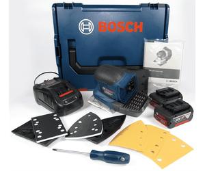 Bosch Battery Orbital Sander Gss 18V-10 With 2 x 5,0 Ah LI-ION L-BOXX 06019D0