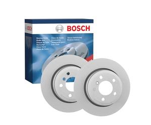 Bosch BD1045 Brake Disc Set - 320 mm Vented High-Carbon Disc - Rear Axle - ECE-R90 Certified - Great Cooling and Noise Suppression, Advanced Corrosion protected - 1 Set of 2 Discs