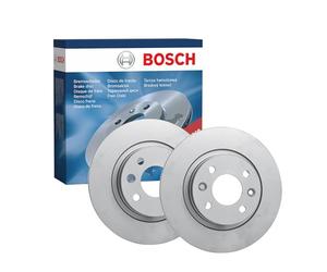 Bosch BD2080 Brake Disc Set - 259 mm Solid Discs - Front Axle - ECE-R90 Certified - Long Service Life, Advanced Corrosion Protection - 1 Set of 2 Discs
