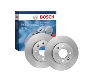 Bosch BD221 Brake Disc Set - 237.8 mm Vented Discs - Front Axle - ECE-R90 Certified - Good Cooling, Reliable Braking, Corrosion Protection - 1 Set of 2 Discs