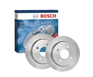 Bosch BD284 Brake Disc Set - 252.7 mm Solid Discs - Rear Axle - ECE-R90 Certified - Reliable Braking, Stable Performance, Corrosion Protection - 1 Set of 2 Discs
