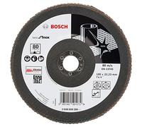 BOSCH Best for INOX Flap Disc 180/22,23 80 Angled Glasgewebeteller 2608608286