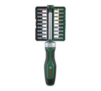 Bosch Bit Ratchet Screwdriver Set 19-Piece (High-Torque Bit Screwdriver; Max Torque 36 Nm; 36-Tooth Gear; Magnetic Bit Holder; Ergonomic Softgrip; 18