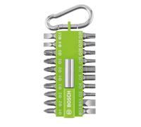 Bosch 21 Piece Screwdriver Bit Set Green (with Magnetic Bit Holder, Carabiner, Accessory for Electric Screwdrivers)