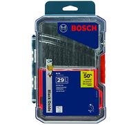 BOSCH BL29 29-Piece Assorted Set Three-Flat Shank Black Oxide Drill Bits with Included Case for Applications in Light-Gauge Metal, Wood, Plastic