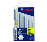 BOSCH BL5IM 5-Piece Assorted Set Black Oxide Metal Drill Bits Impact Tough with Impact-Rated Hex Shank for Applications in Steel, Copper, Aluminum, Brass, Oak, MDF, Pine, PVC and More