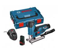Bosch Professional GST 12 V-70 Cordless Jigsaw with 2 x 12 V 2.0 Ah Lithium-Ion Batteries, L-Boxx