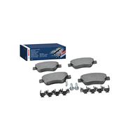 Bosch BP1002 - Brake Pads Car Front Axle - Bosch Quality - Reduced Noise and Dust - ECE-R90 Certified - Copper-Free - 1 Set of 4 Pads - With Accessories