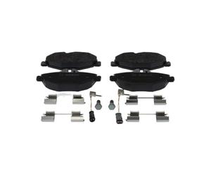 Bosch BP1197 - Brake Pads Car Front Axle - Bosch Quality - Reduced Noise and Dust - ECE-R90 Certified - Copper-Free - 1 Set of 4 Pads - With Accessories