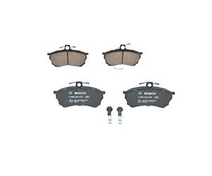 Bosch BP181 - Brake Pads Car Front Axle - Bosch Quality - Reduced Noise and Dust - ECE-R90 Certified - Copper-Free - 1 Set of 4 Pads - With Accessories