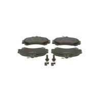 Bosch BP182 - Brake Pads Car Front Axle - Bosch Quality - Reduced Noise and Dust - ECE-R90 Certified - Copper-Free - 1 Set of 4 Pads - With Accessories