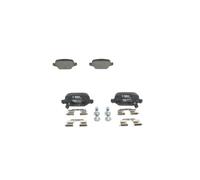 Bosch BP1924 - Brake Pads Car Rear Axle - Bosch Quality - Reduced Noise and Dust - ECE-R90 Certified - Copper-Free - 1 Set of 4 Pads - With Accessories