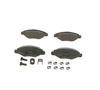 Bosch BP376 - Brake Pads Car Front Axle - Bosch Quality - Reduced Noise and Dust - ECE-R90 Certified - Copper-Free - 1 Set of 4 Pads - With Accessories