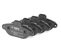 Bosch BP571 - Brake Pads Car Front Axle - Bosch Quality - Reduced Noise and Dust - ECE-R90 Certified - Copper-Free - 1 Set of 4 Pads - With Accessories