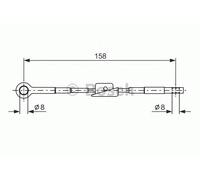 BOSCH BRAKE CABLE BC2242 [1987482242]