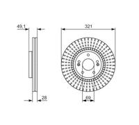 Bosch Brake Disc - 0986479786 - Single- Premium Engineering for Performance
